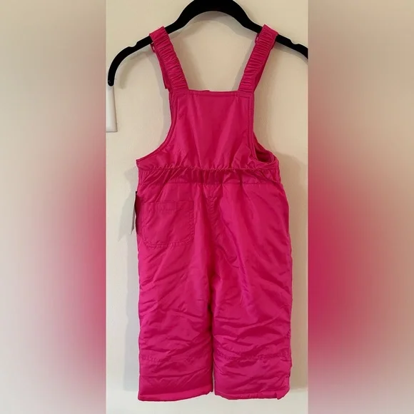 Thereabouts Toddler Girls Cheerful Pink Snow Bibs NWT Size 2T - Picture 7 of 9